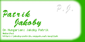 patrik jakoby business card